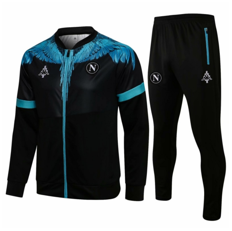 2021/22 Napoli Black Burlon Training Kits Jacket with Pants